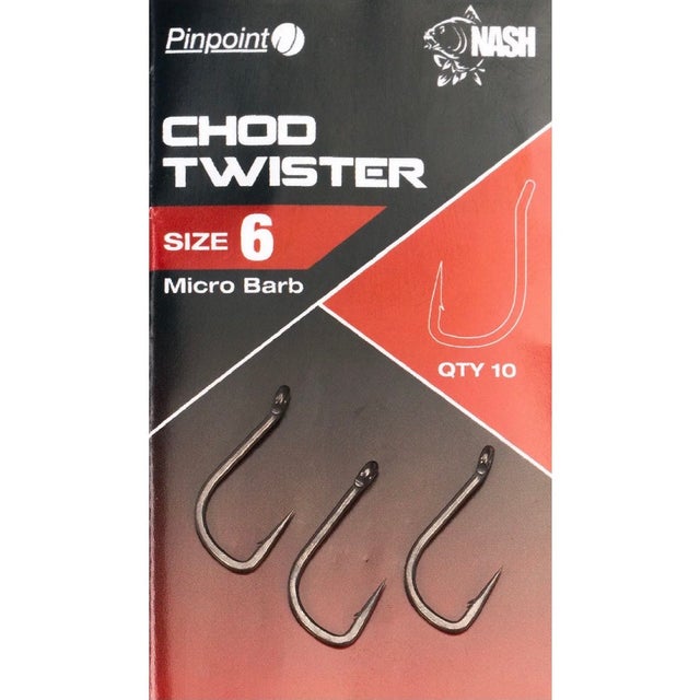 Nash - Pinpoint Twister Long Shank Barbless Hooks